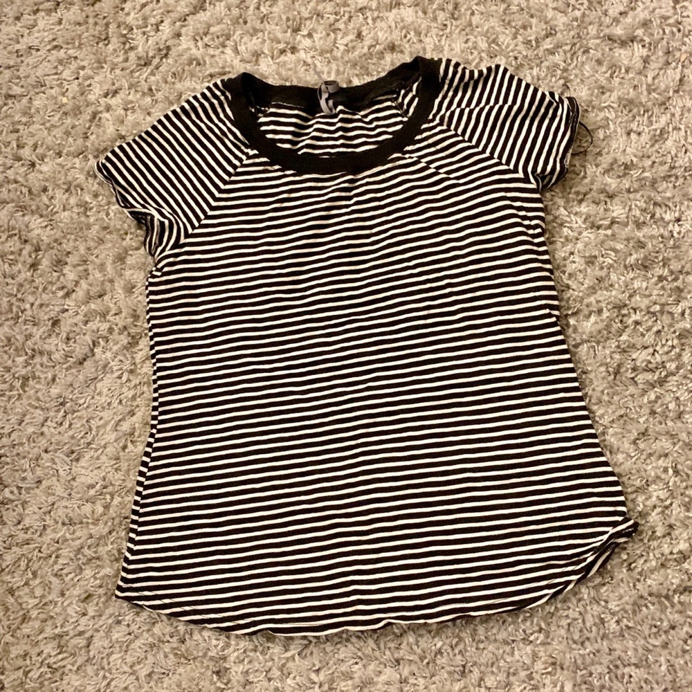 Anthropologie black and white shirt